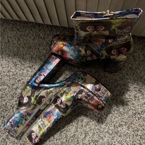 Steve Madden Colorful Graphic Platform Boots